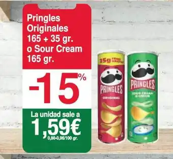 Spar La Palma Pringles originales o sour cream oferta