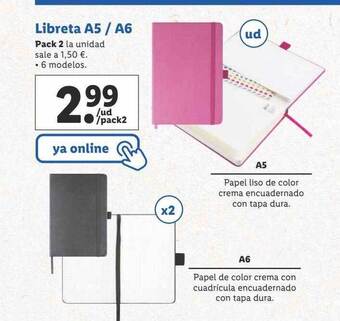 Lidl Libreta a5-a6 oferta
