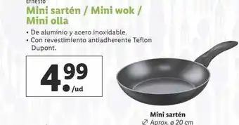 Lidl Ernesto mini sartén- mini wok-mini olla oferta