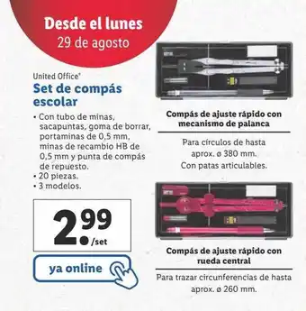 Lidl Set compás escalor oferta