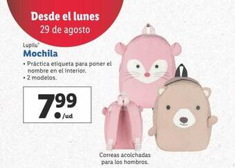 Lidl Lupilu mochila oferta
