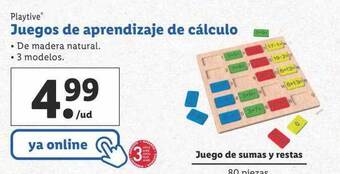 Lidl Playtive juegos de aprendizaje de cálculo oferta