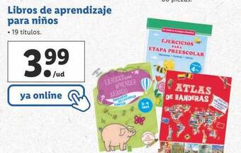 Lidl Libros de aprendizaje para niños oferta