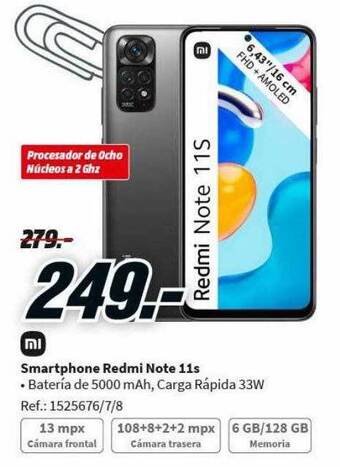 MediaMarkt Smartphone redmi note 11s oferta