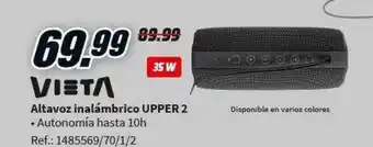 MediaMarkt Vieta altavoz inalámbrico upper 2 oferta