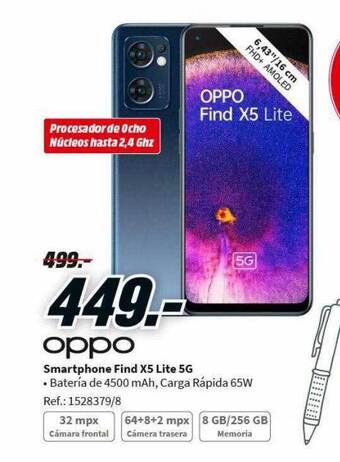MediaMarkt Oppo smartphone find x5 lite 5g oferta
