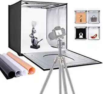 Amazon Neewer foto estudio caja de luz 40cm shooting luz tent con brillo ajustable kit de iluminación de fotografía de mesa plega... oferta