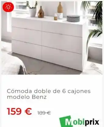 Mobiprix Cómoda doble de 6 cajones modelo benz 159 € 189 € oferta