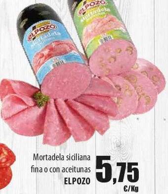 SPAR Lanzarote Mortadela siciliana fina o con aceitunas elpozo oferta
