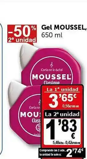 Masymas Gel moussel oferta