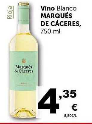 Masymas Vino blanco marqués de cáceres oferta
