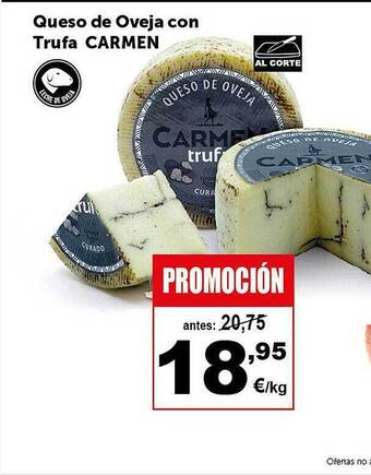 Masymas Queso de oveja con trufa carmen oferta