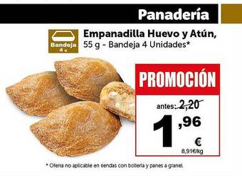 Masymas Empanadilla huevo y atún oferta