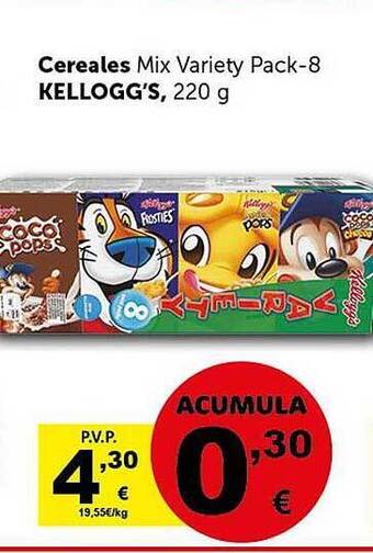 Masymas Kellogg's cereales oferta