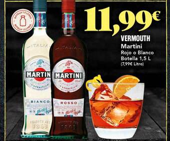 Gadis Vermouth martini rojo o blanco botella oferta