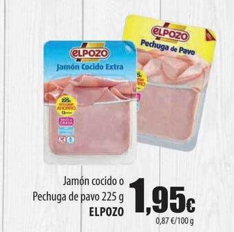 Spar Tenerife Jamón cocido o pechuga de pavo elpozo oferta