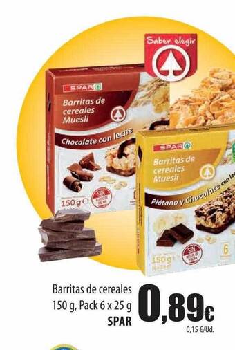 Spar Tenerife Barritas de cereales spar oferta