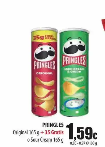 Spar Tenerife Pringles original o sour cream oferta