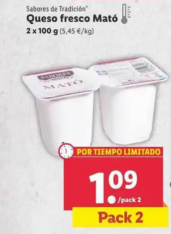 Lidl Sabores de tradición queso fresco mató oferta