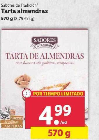 Lidl Sabores de tradición tarta almendras oferta