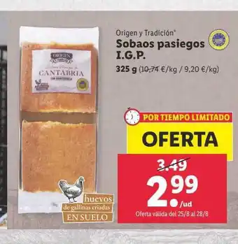 Lidl Origen y tradicíon sobaos pasiegos i.g.p oferta