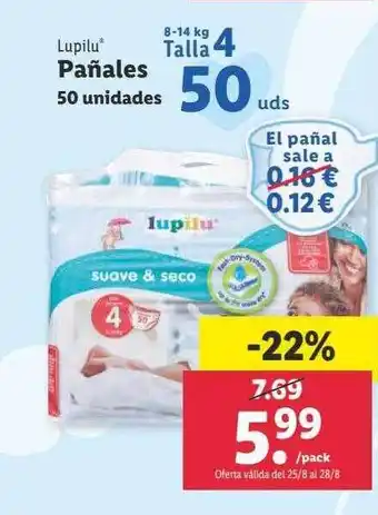Lidl Lupilu pañales 50 unidades oferta