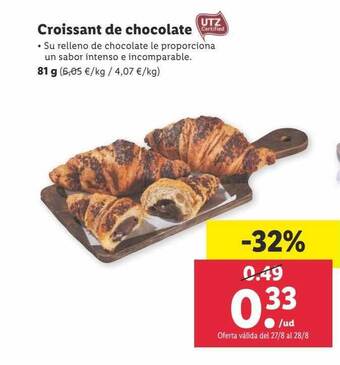 Lidl Croissant de chocolate oferta