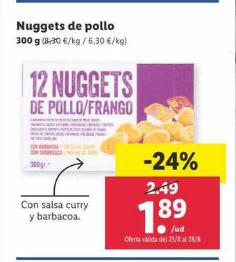 Lidl Nuggets de pollo oferta