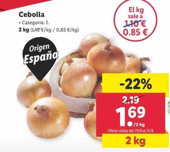 Lidl Cebolla oferta