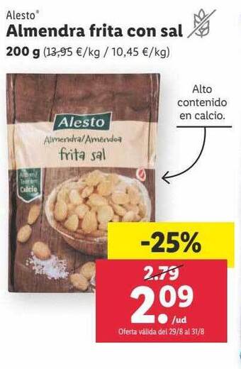 Lidl Almendra frita con sal oferta