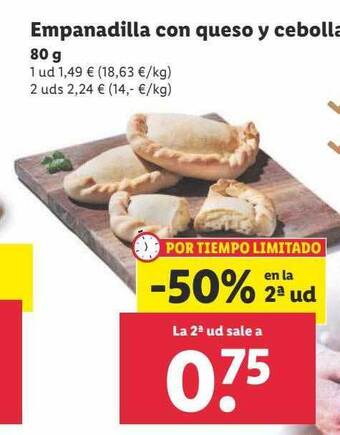 Lidl Empanadilla con queso y cebolla oferta