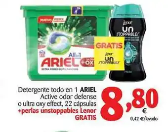 Alimerka Ariel Detergente todo en 1 22 cápsulas oferta
