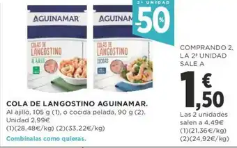 Supercor Cola De Langostino Aguinamar 105g oferta