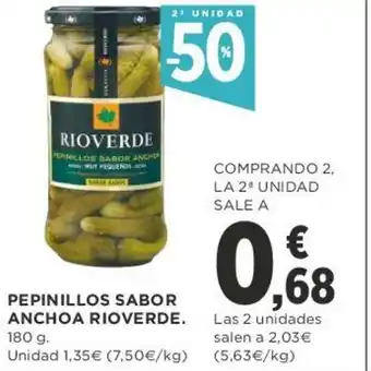 Supercor Rioverde Pepinillos Sabor Anchoa 180g oferta