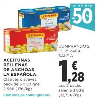 Supercor La Española Aceitunas Rellenas De Anchoas oferta