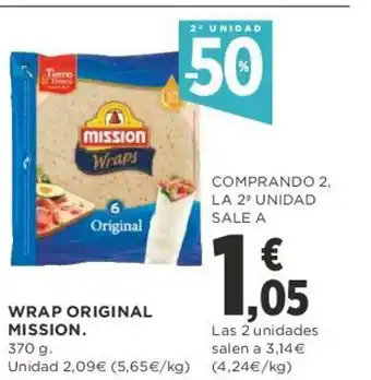 Supercor Wrap Original Mission 370g oferta