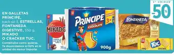 Supercor En Galletas Príncipe Estrellas, Fontaneda Digestive, 550g Mikado O Cracker TUC oferta