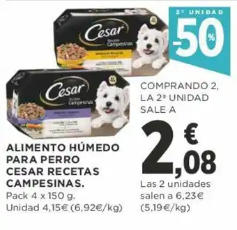 Supercor Cesar Alimento Húmedo Para Perro Recetas Campesinas 4x150g oferta
