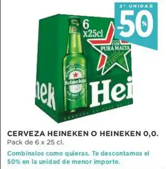 Supercor Cerveza Heineken O Heineken 0,0 6x25cl oferta