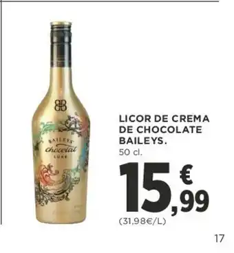 Supercor Licor De Crema De Chocolate Baileys 50 cl oferta