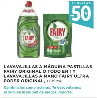 Supercor Fairy Lavavajillas A Máquina Pastillas Original O Todo En 1 Y Lavavajillas A Mano Fairy Ultra Poder Original, 1.015 ml. oferta