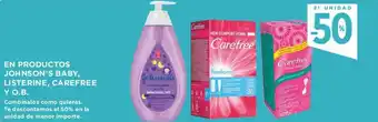 Supercor En Productos Johnson's Baby, Listerine, Carefree Y O.B. oferta