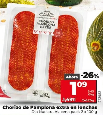 Dia Chorizo de pamplona extra en lonchas oferta