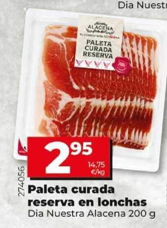 Dia Paleta curada reserva en lonchas oferta