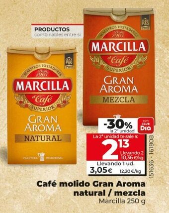 Dia MARCILLA café molido gran aroma natural / mezcla oferta