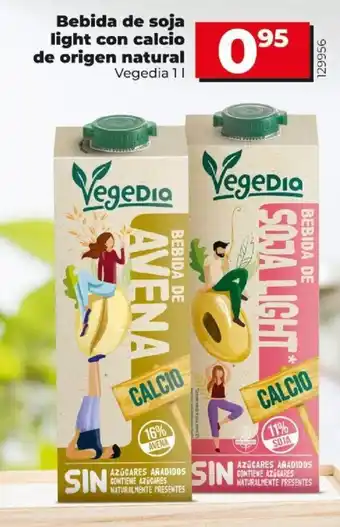 Dia VEGEDIA bebida de soja light con calcio de origen natural oferta