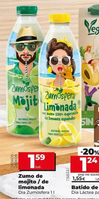 Dia DIA ZUMOSFERA zumo de mojito / de limonada oferta