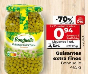 Dia BONDUELLE guisantes extra finos oferta