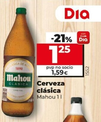Dia MAHOU cerveza clásica oferta