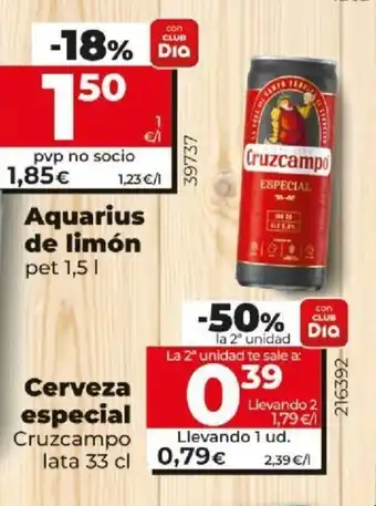 Dia CRUZCAMPO cerveza especial oferta